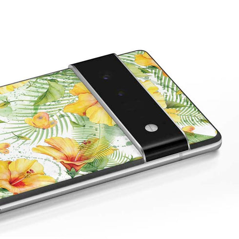 Yellow Hibiscus Google Pixel 6 Skin